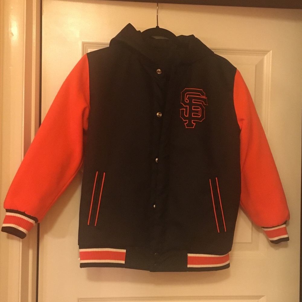 Boy’s SF Giants jacket, reversible, size M, like new